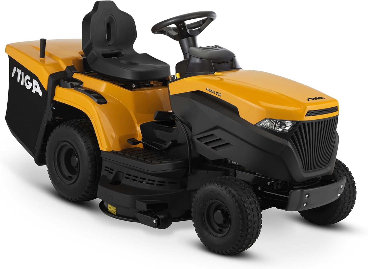 [DE] STIGA 598 Estate Tondeuse Autoportée Thermique, 452 cm3, 98 cm – Bac 240 L, Transmission Hydrostatique – Pelouses Jusqu'à 5 000 m²